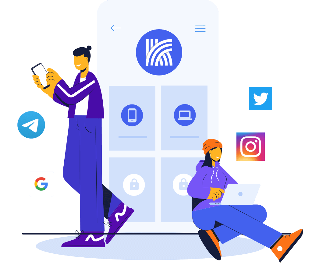 快连VPN全平台支持多端互通示意图
